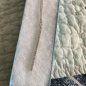 Touchstone crystal linear bar necklace